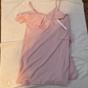 Light pink slip dress with ruffles size 18